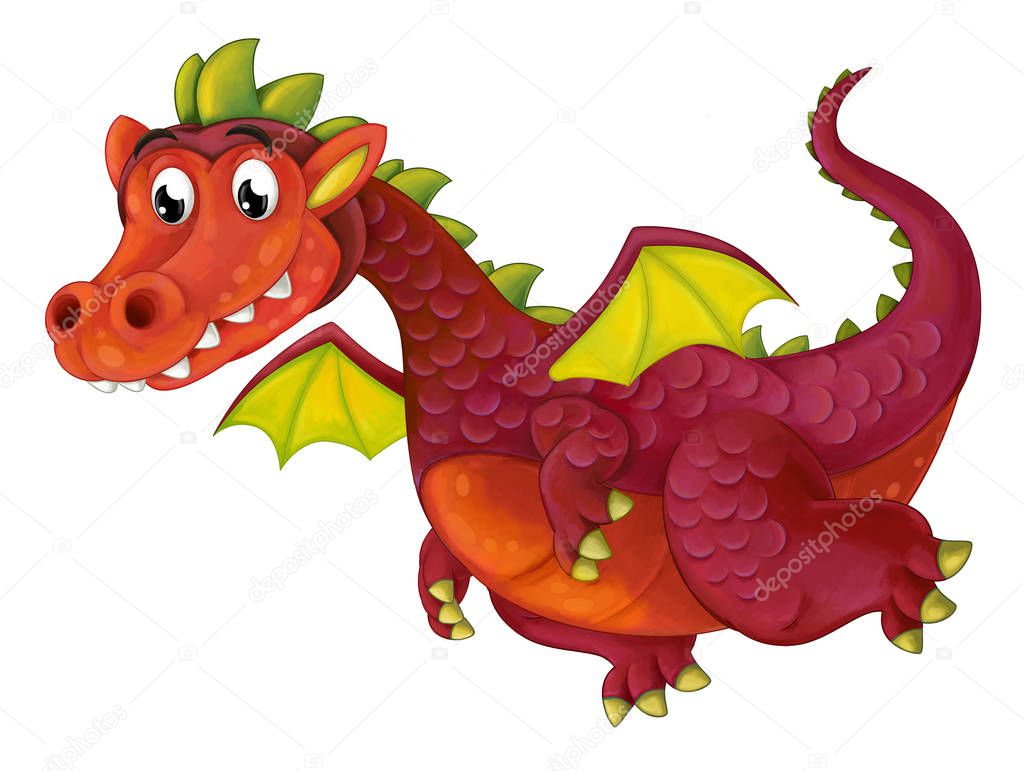 Cartoon dragon for fairytale