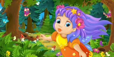 Fairytale ormanda uçan büyücü