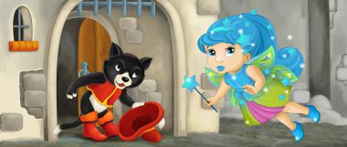 renkli peri ile kedi