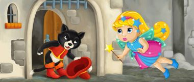 renkli peri ile kedi