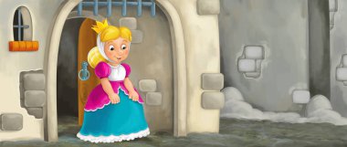 Çizgi film Prenses castle yakınındaki