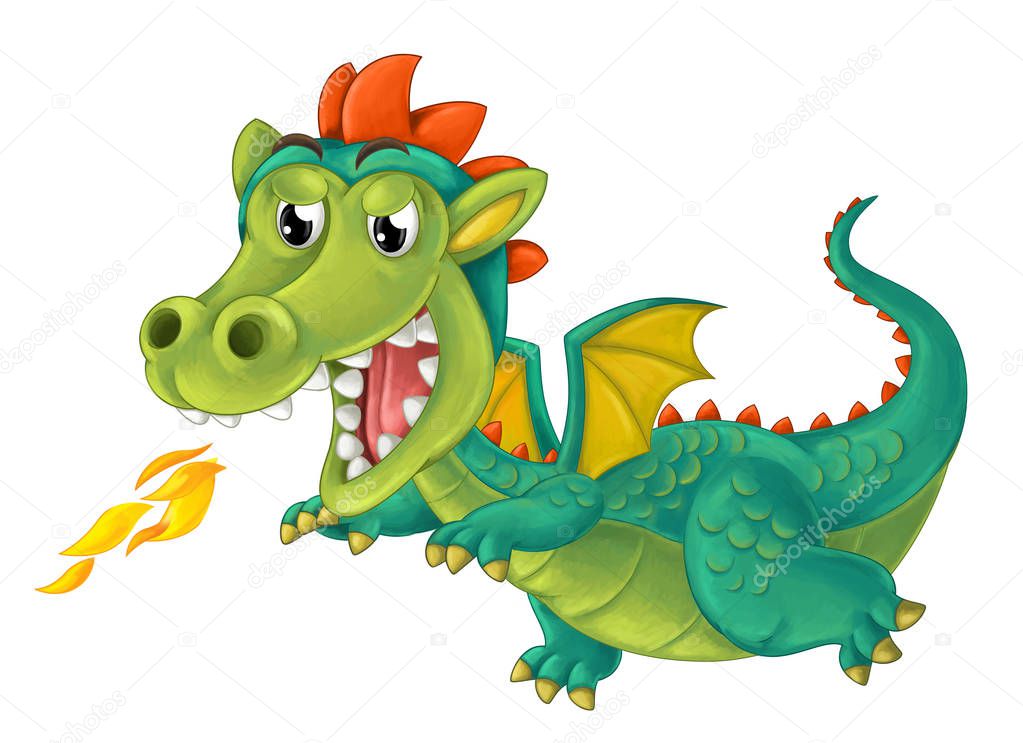 Cartoon dragon for fairytale