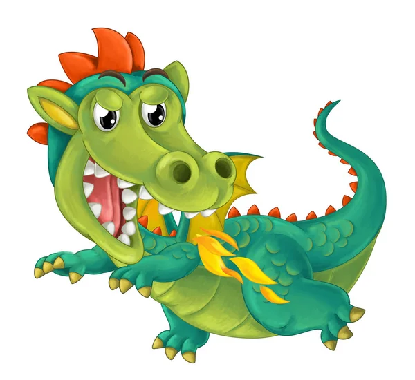 karikatür ejderha ateşi ile 