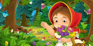 Orman sepete kızla çizgi film