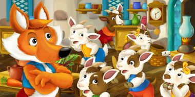 çizgi film fox keçi içinde ev ile