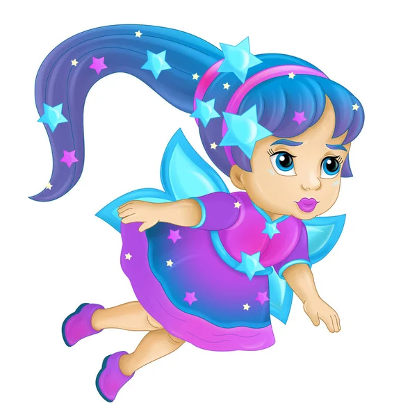 Cartoon colorful sorceress — Stock Photo, Image