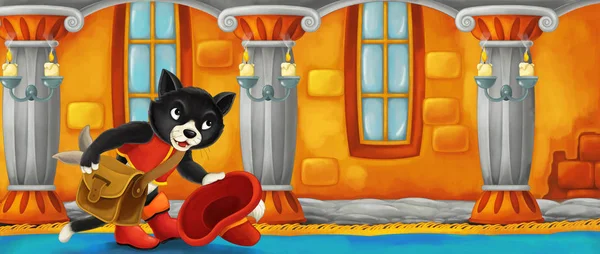 çizgi film siyah kedi