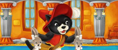 çizgi film siyah kedi