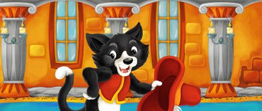 çizgi film siyah kedi