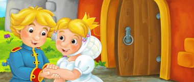 Çizgi film kraliyet çift