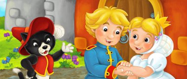 Çizgi film kraliyet çift