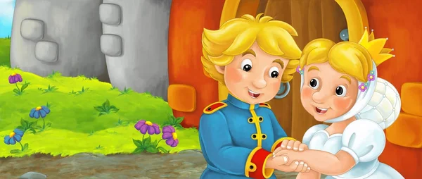 Çizgi film kraliyet çift