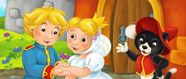 Çizgi film kraliyet çift