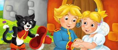 Çizgi film kraliyet çift