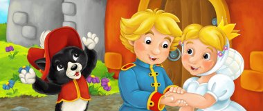 Çizgi film kraliyet çift