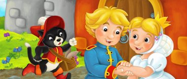 Çizgi film kraliyet çift