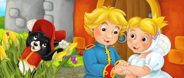 Çizgi film kraliyet çift