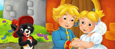 Çizgi film kraliyet çift