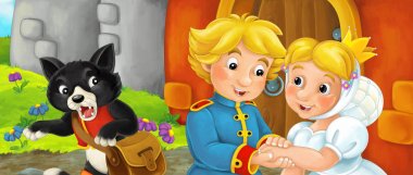 Çizgi film kraliyet çift