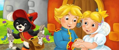 Çizgi film kraliyet çift