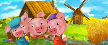 Komik üç domuz çizgi film