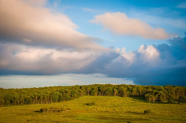 Vackra moln över stora ängar, i Shenandoah nationalpark, — Stockfoto