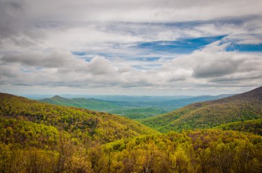 Bahar görünümü Blue Ridge Dağları ve Shenandoah Vadisi, f