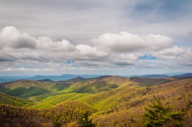 Bahar görünümü Blue Ridge Dağları ve Shenandoah Vadisi, f