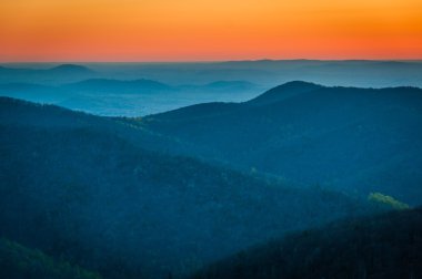 Sunrise Appalaş Dağları, skyline sürücü gördüm üzerinde 