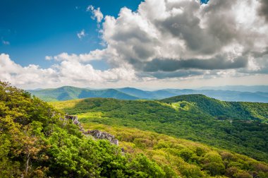 Blue Ridge Dağları ve Shenandoah Vadisi Ston üzerinden görünümü