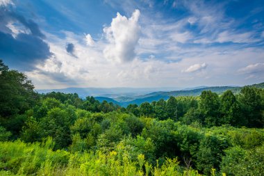 blue ridge dağlarının manzarası sürücü shenandoa içinde görünüm