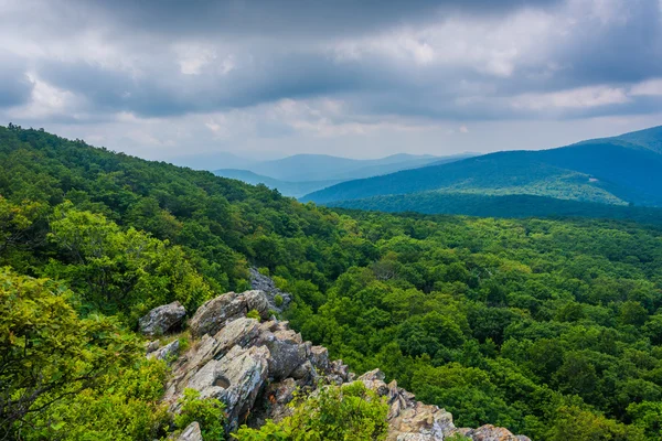 View from South Marshall, along the Appalachian Trail in Shenand — Stock fotografie