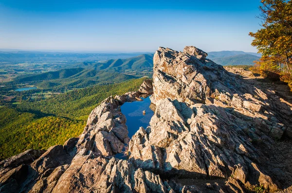 Pohled na Blue Ridge hory a údolí Shenandoah z Littem. — Stock fotografie