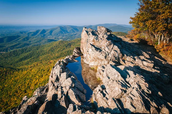 มุมมองของภูเขา Blue Ridge และ Shenandoah Valley จากลิตเติ้ล — ภาพถ่ายสต็อก