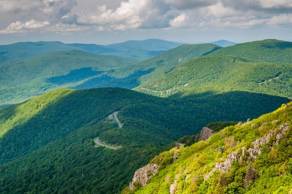 Vista de las montañas Blue Ridge y el valle de Shenandoah desde Ston — Foto de Stock