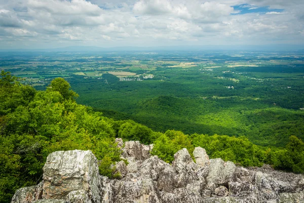 Uitzicht op de Shenandoah vallei en de Blue Ridge Mountains van de — Stockfoto