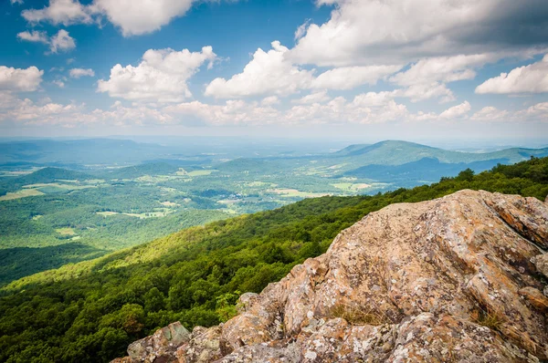 Vista do Vale do Shenandoah a partir da Montanha Marshall do Sul , — Fotografia de Stock