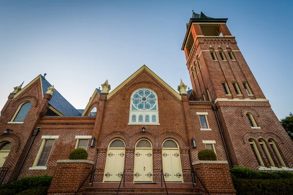 Erste presbyterianische Kirche, in der Innenstadt Rock Hill, South Carolina — Stockfoto