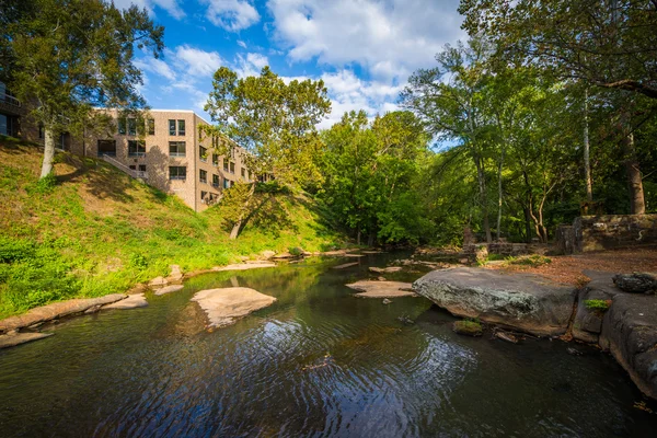 La rivière Reedy à Falls Park on the Reedy, à Greenville, Sud — Photo