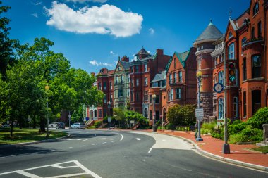 Tarihi satır boyunca Logan daire, Washington, Dc evler.