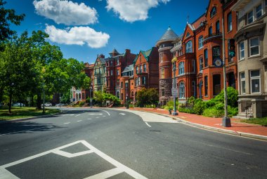 Tarihi satır boyunca Logan daire, Washington, Dc evler.