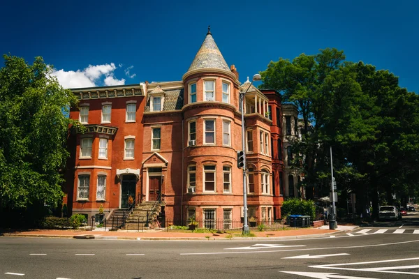 Historyczne domy w Logan Circle, w Washington, Dc. — Zdjęcie stockowe