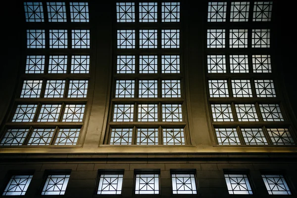 Interior architectural details in Union Station, in Washington, — Stock Photo, Image