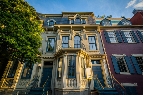 Rowhouses in downtown Washington, DC.