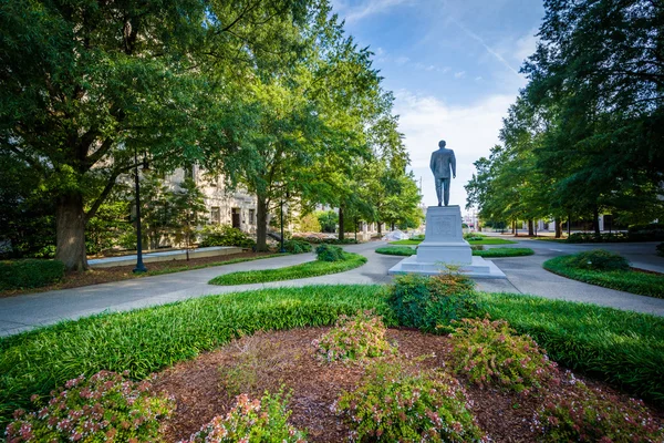 Giardino e statua alla South Carolina State House di Columbia , — Foto Stock