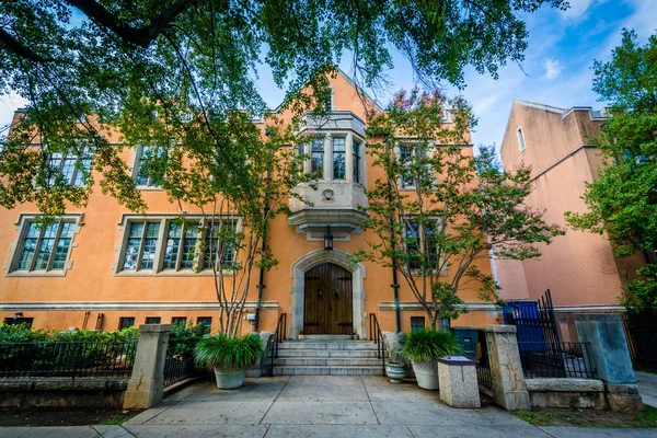 De buitenkant van Trinity Episcopal Cathedral, in Columbia, South — Stockfoto