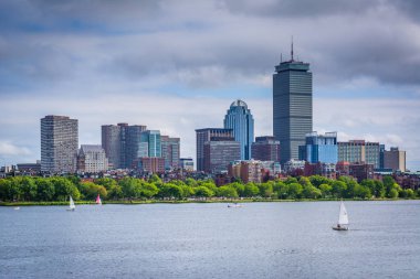 Longfellow B'den görülen Charles River ve Boston manzarası,