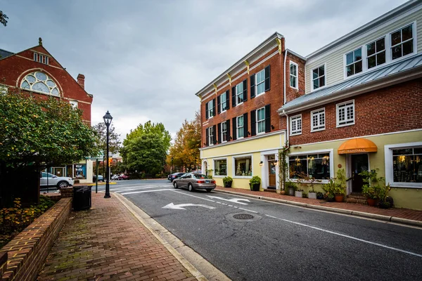 Dover Street, en el centro de Easton, Maryland . — Foto de Stock