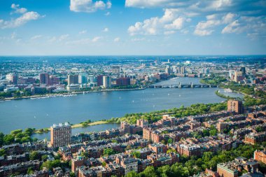 Back Bay ve Charles River, Boston, Massachusetts görünümü