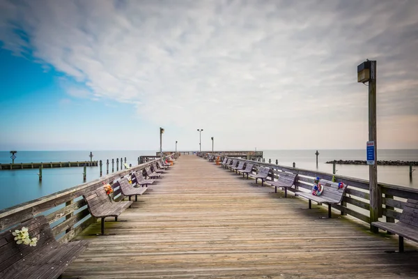 The fishing pier in North Beach, Maryland. — Stock Photo, Image